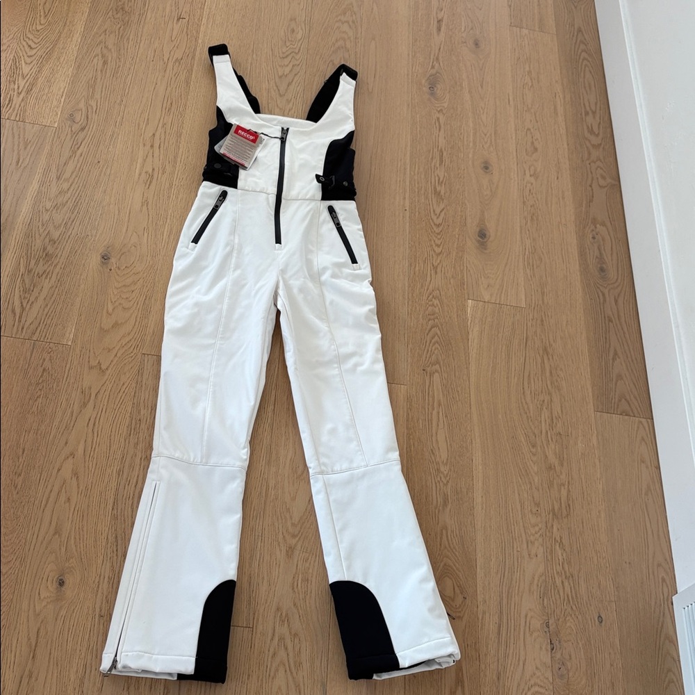 Zara White and Black Jumpsuit